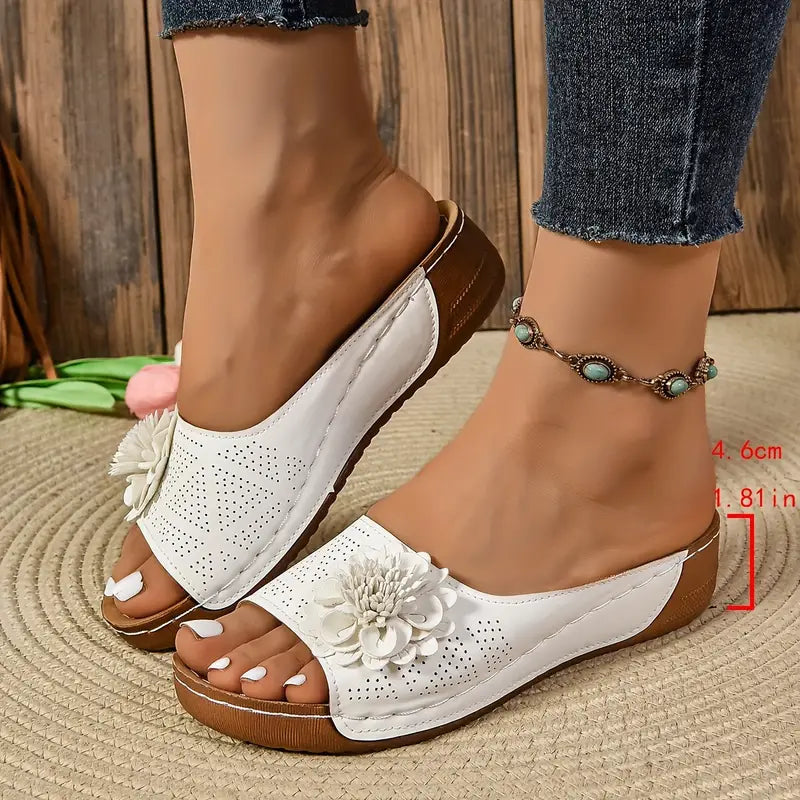 Elegant Floral & Support Sandals