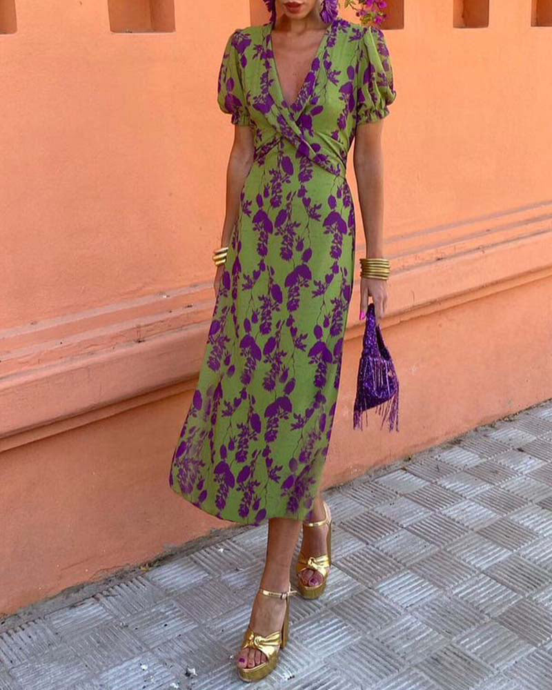 Effortless Elegance Botanical Maxi Dress