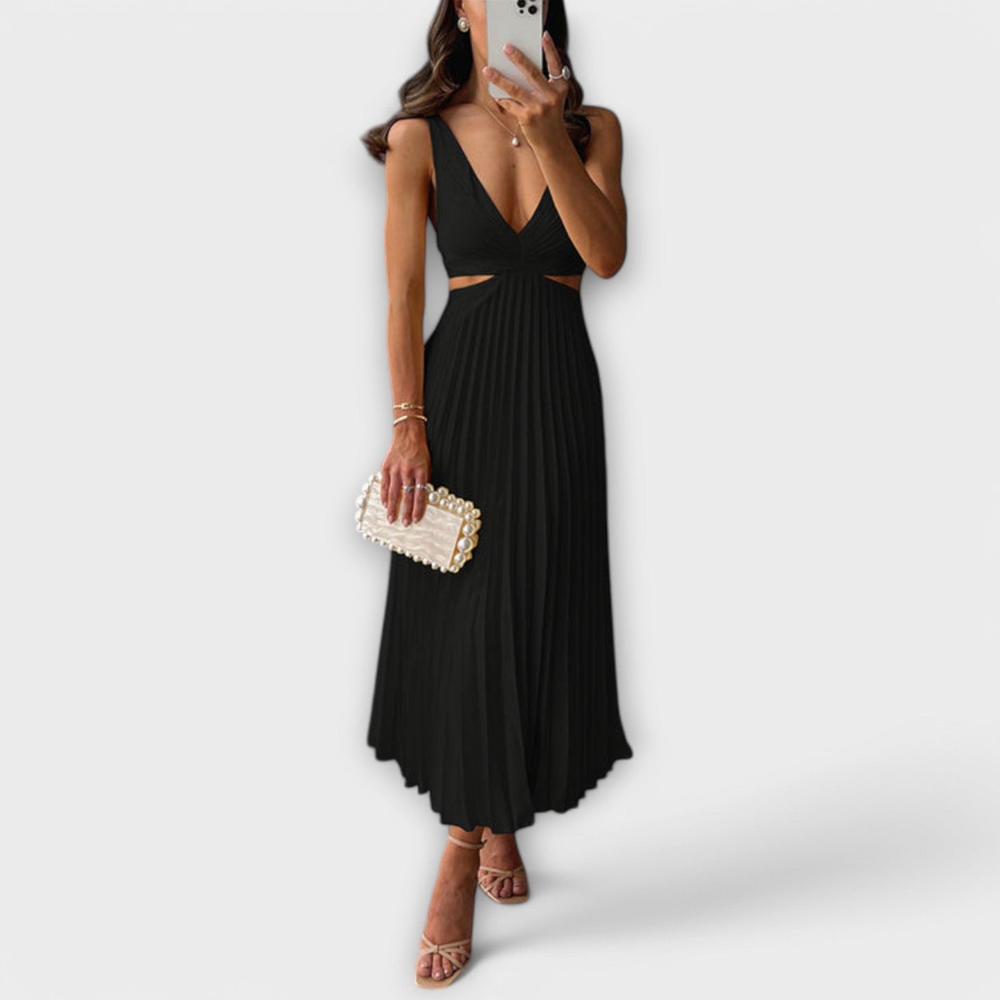 Abito Da Sera Elegante Plissettato