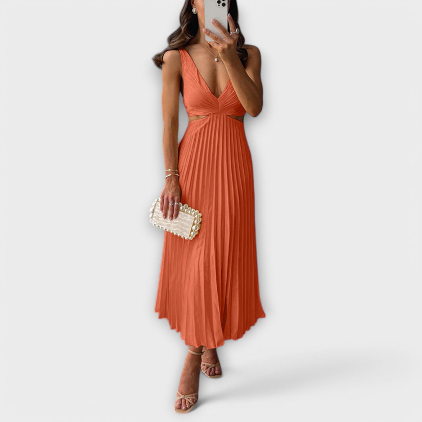 Abito Da Sera Elegante Plissettato