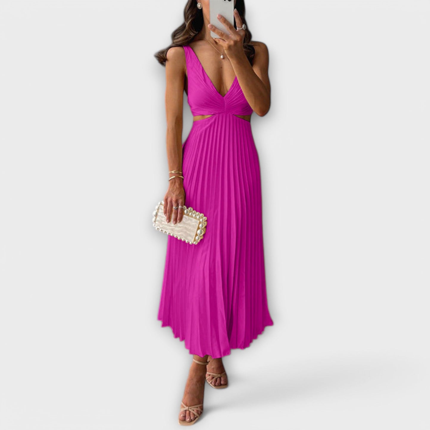 Abito Da Sera Elegante Plissettato
