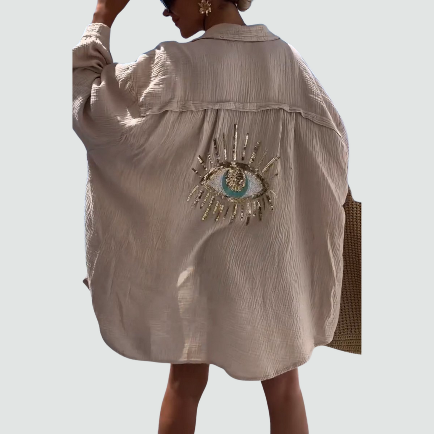 Camicia Oversize con Occhio Magnetico