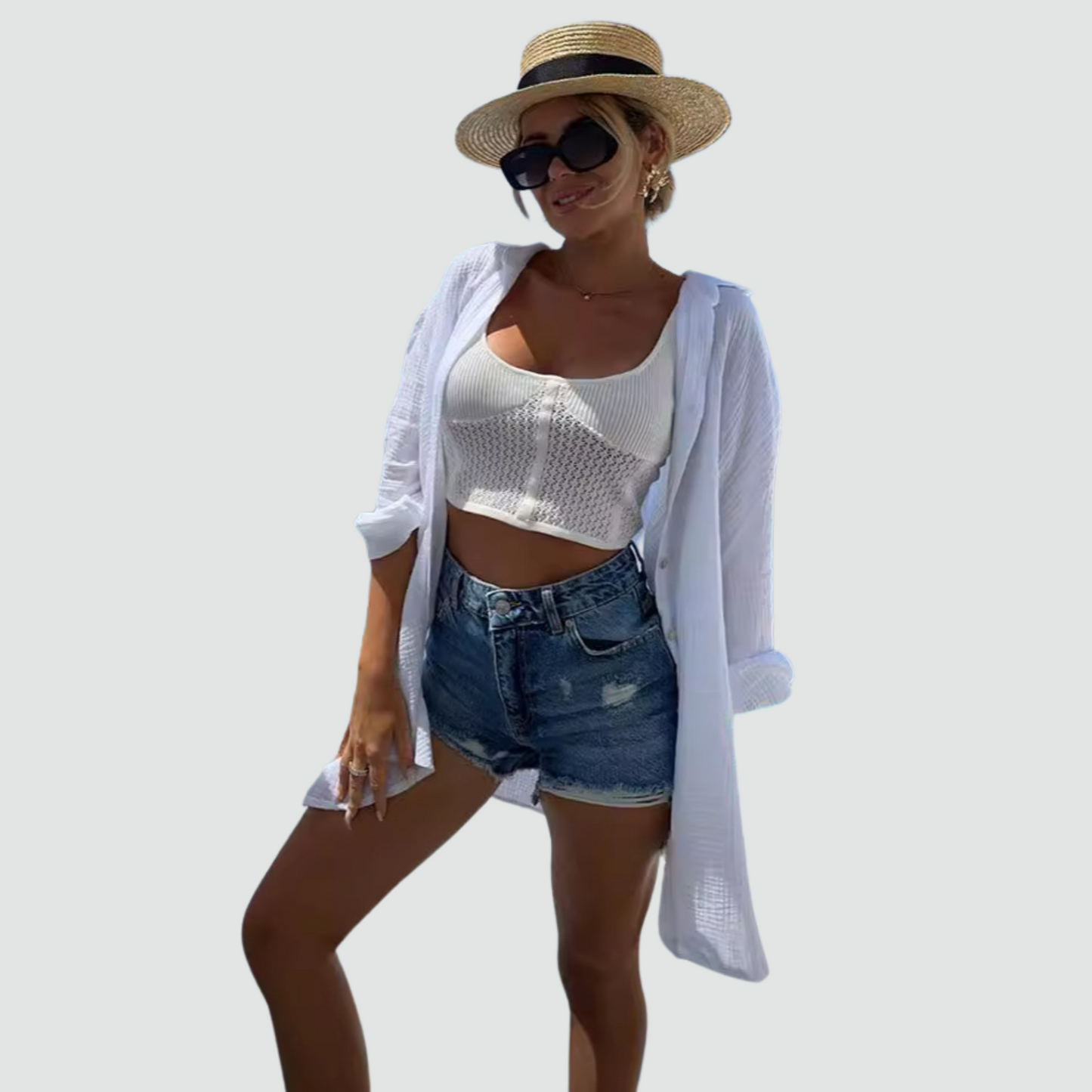 Camicia Oversize con Occhio Magnetico