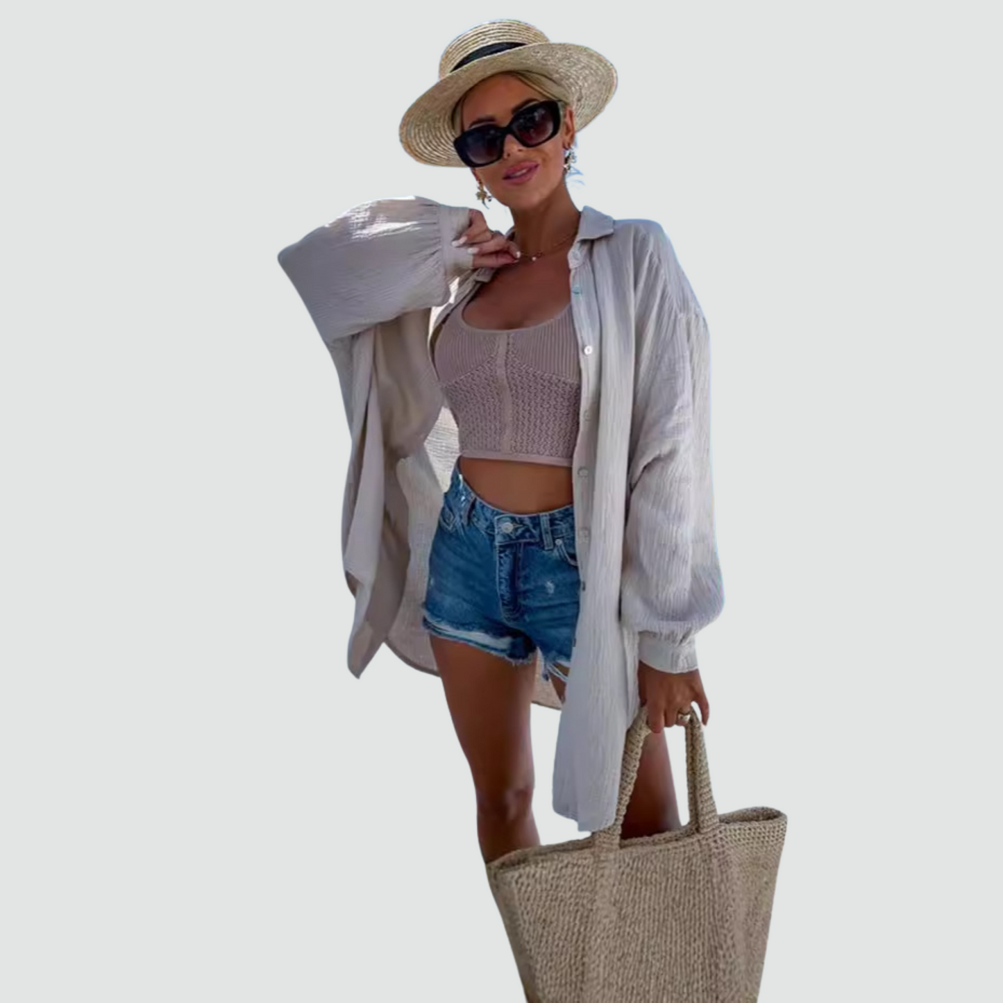 Camicia Oversize con Occhio Magnetico