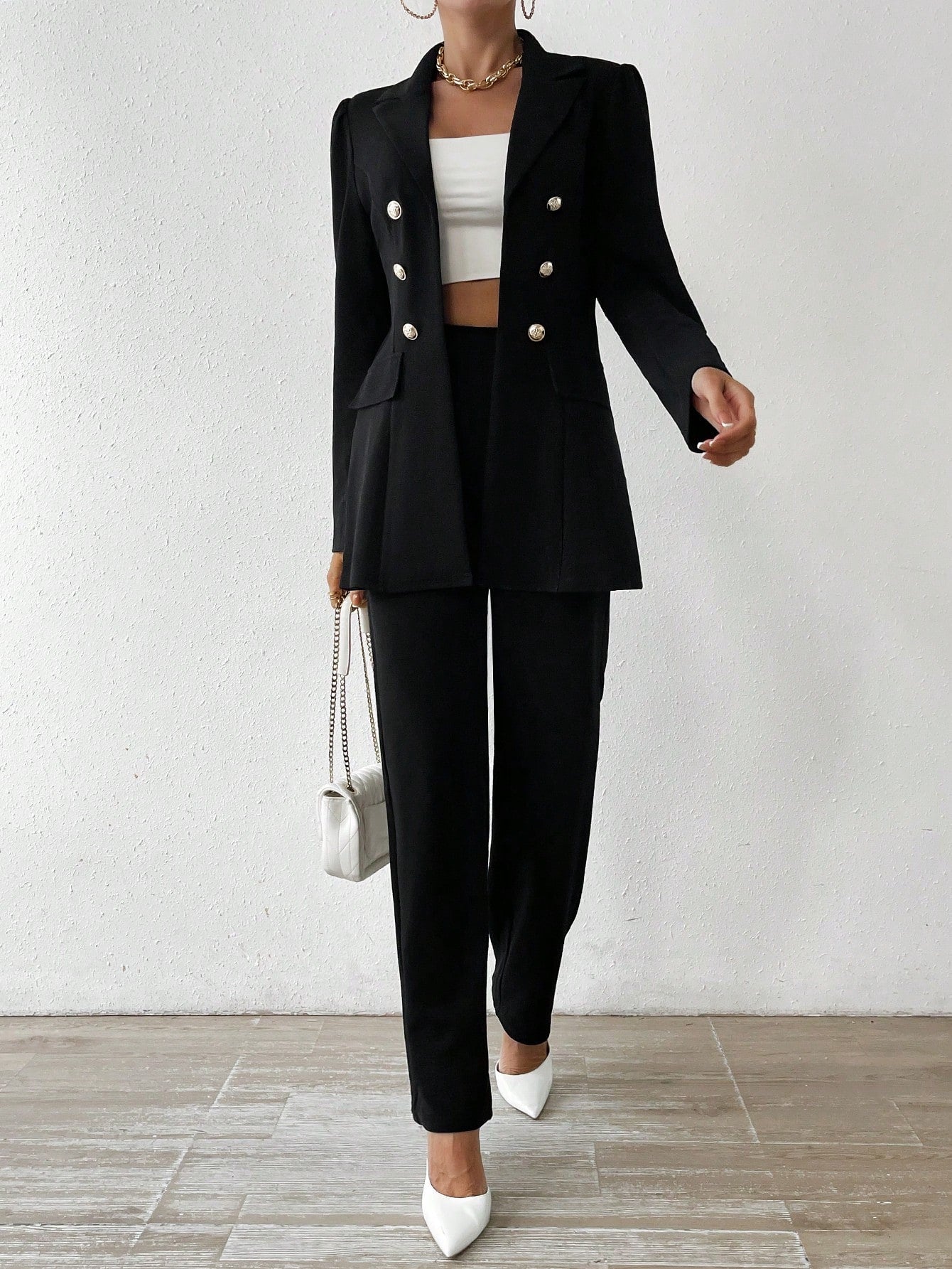 Elegante Completo Manica Lunga