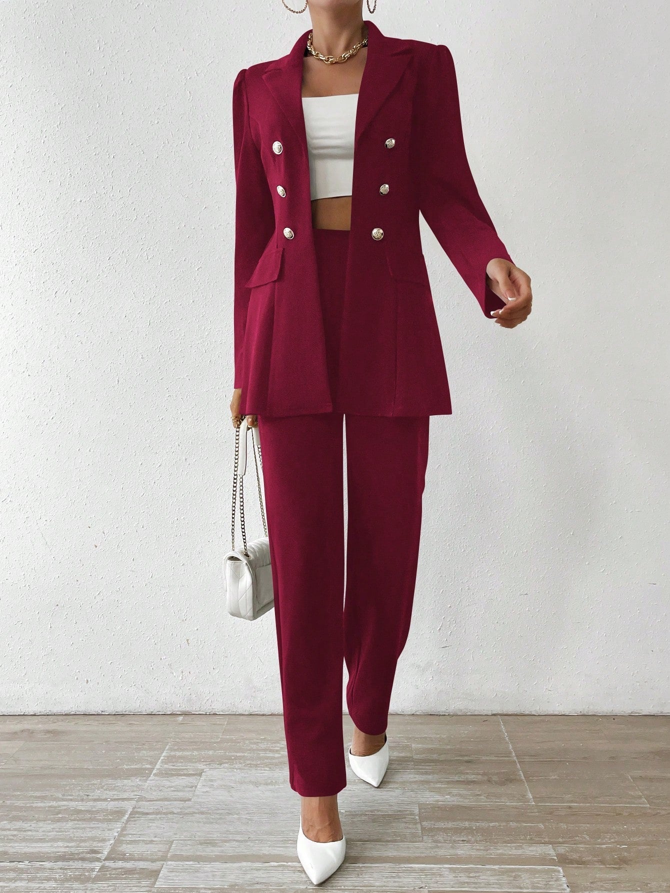 Elegante Completo Manica Lunga