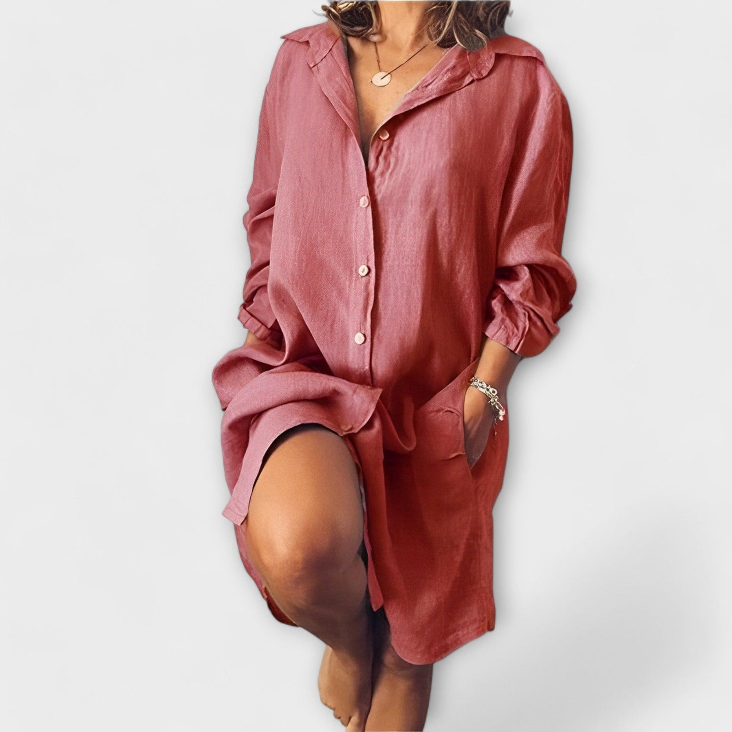 Blusa-Lino Elegante Confortevole