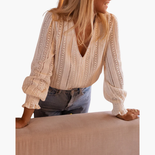 Elegante Blusa V-Neck