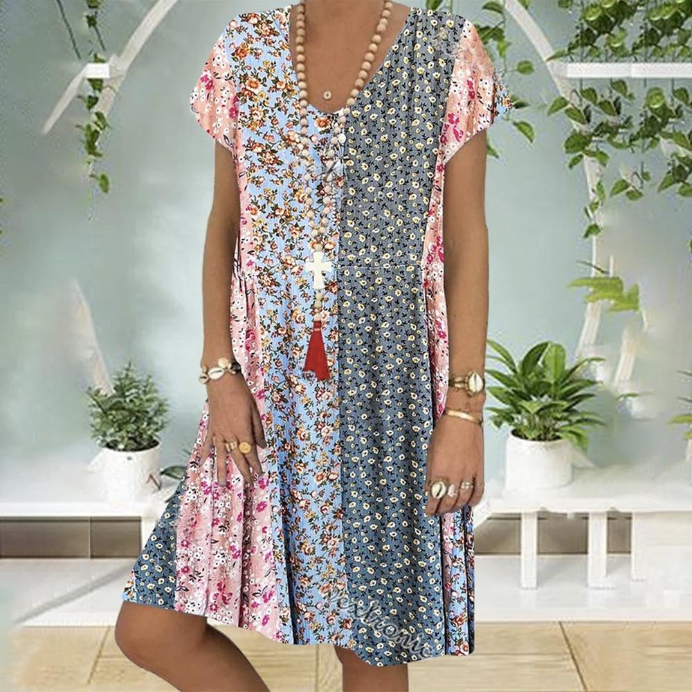 Abito Floreale Boho Fresco