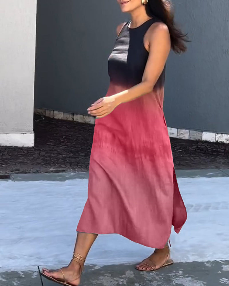 Elegant Gradient Summer Dress