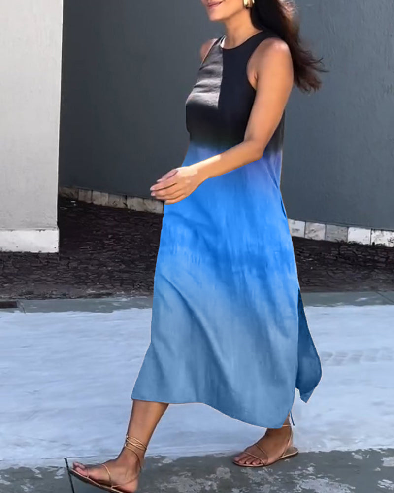 Elegant Gradient Summer Dress