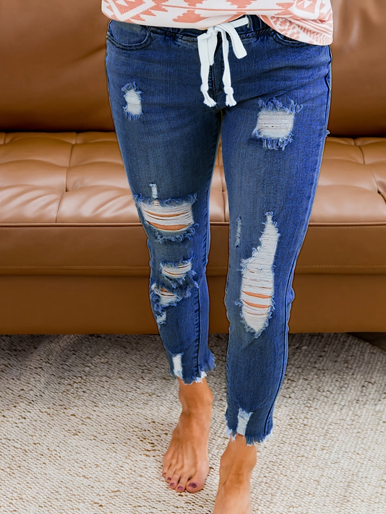 Pantaloni Effetto-Snellente Cammello