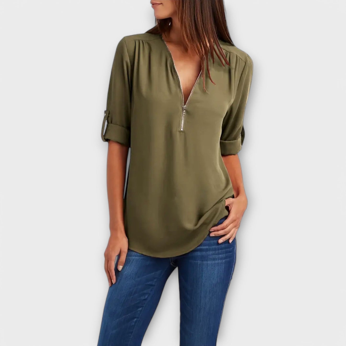 Eleganza Casual Blusa V-Neck