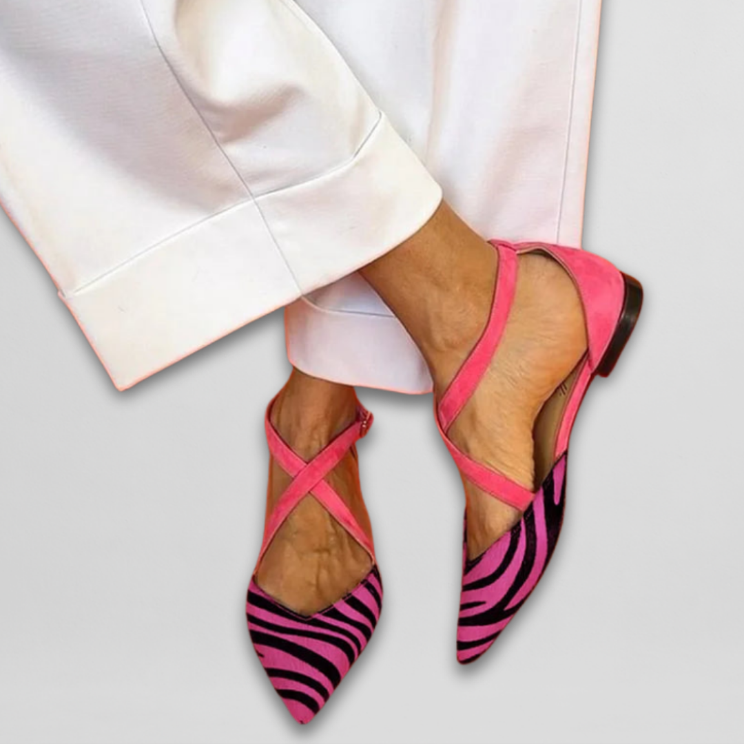 Ballerine Glamour Zebra-Fuchsia