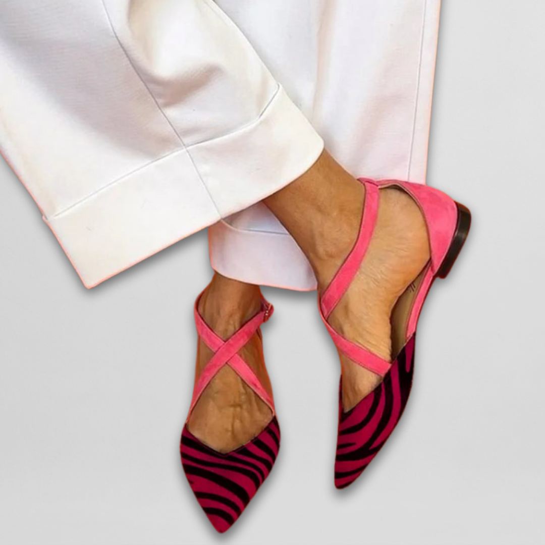 Ballerine Glamour Zebra-Fuchsia