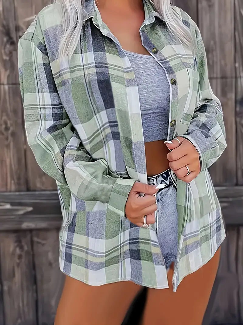 Blusa Quadri Caldo-Leggero