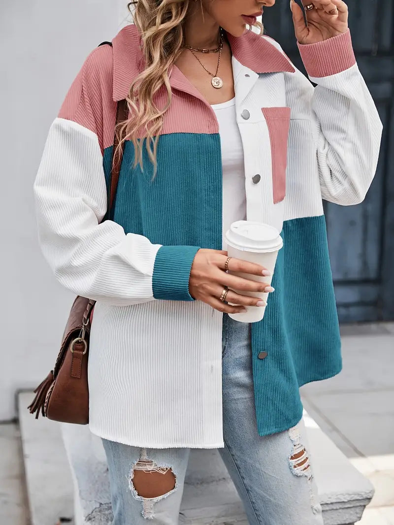Blusa No-Stiro Color-Block
