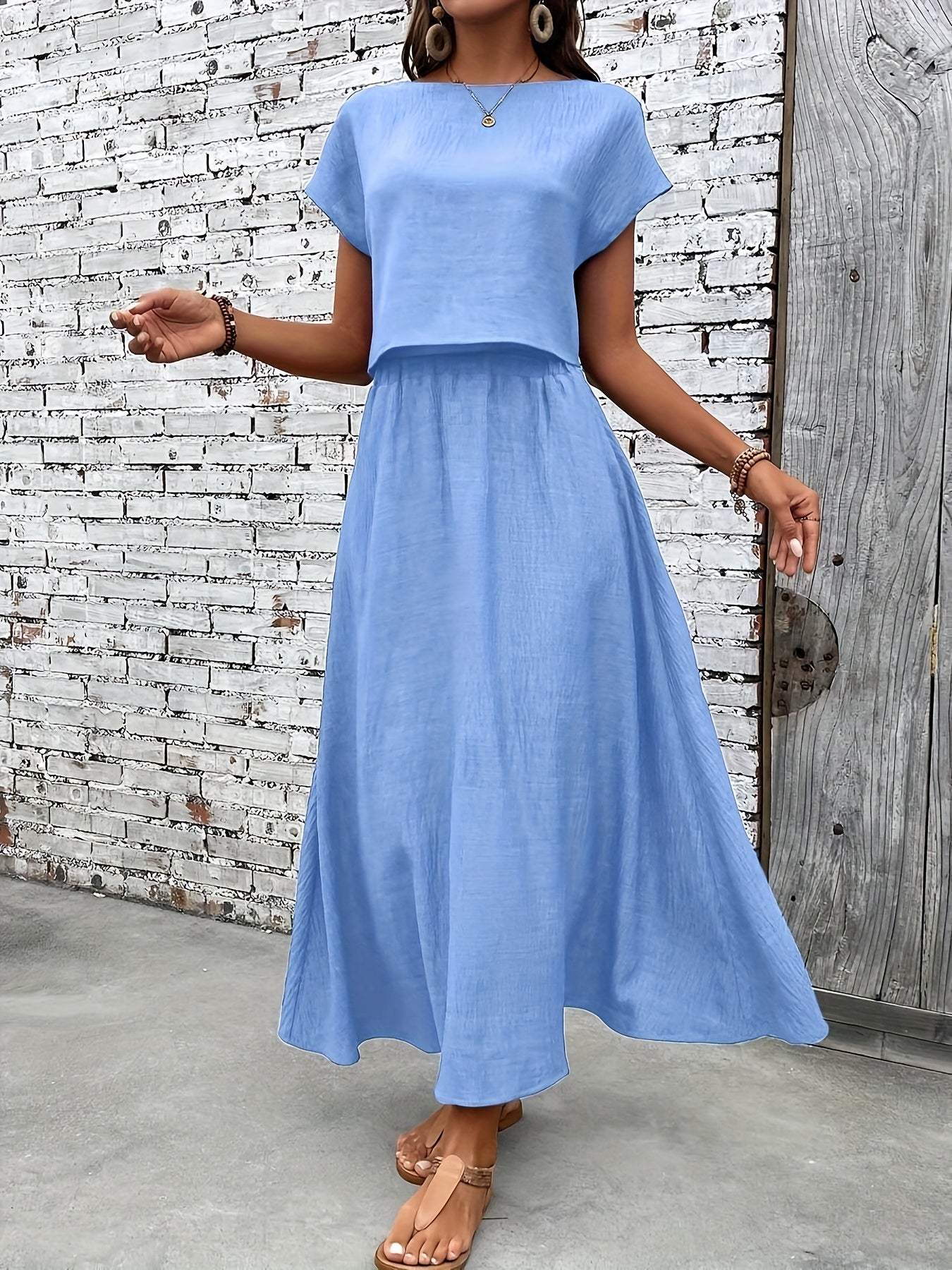 Set Blusa 2-Pezzi Senza-Stiro