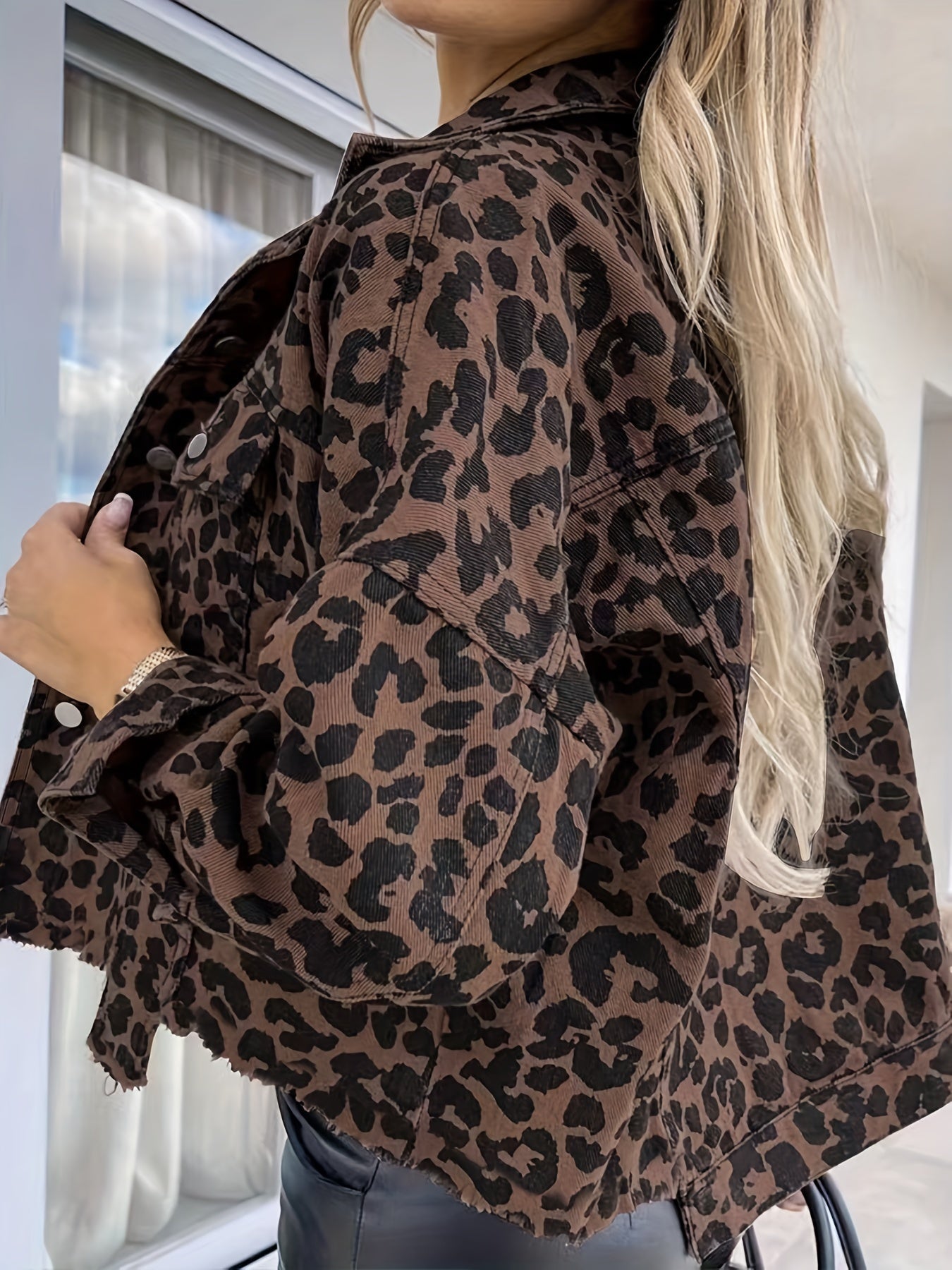 Camicia Leopardata Anti-Piega