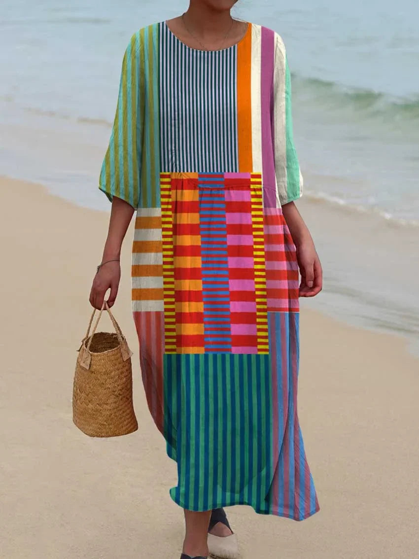 Abito Mireya Vintage-Geometrico