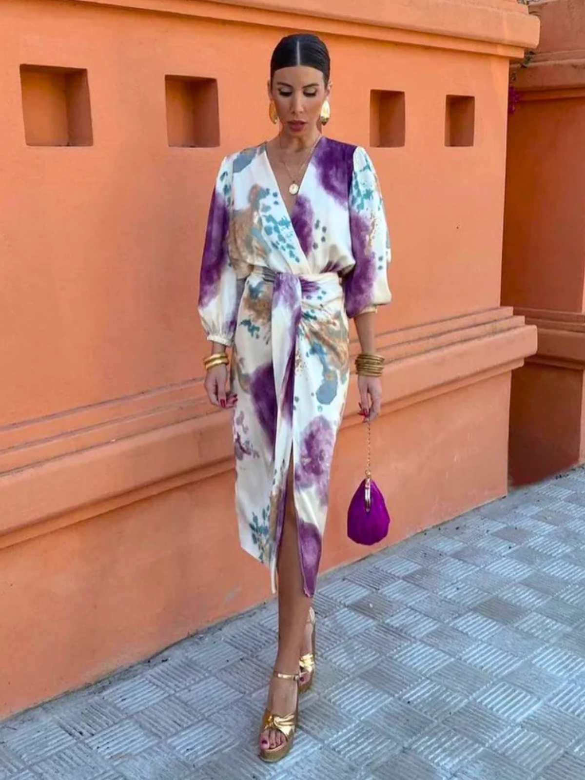 Abito Elegante Snellente a Due Pezzi