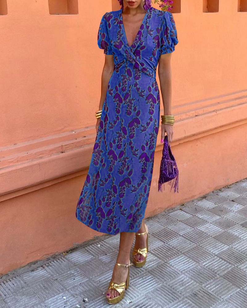 Effortless Elegance Botanical Maxi Dress