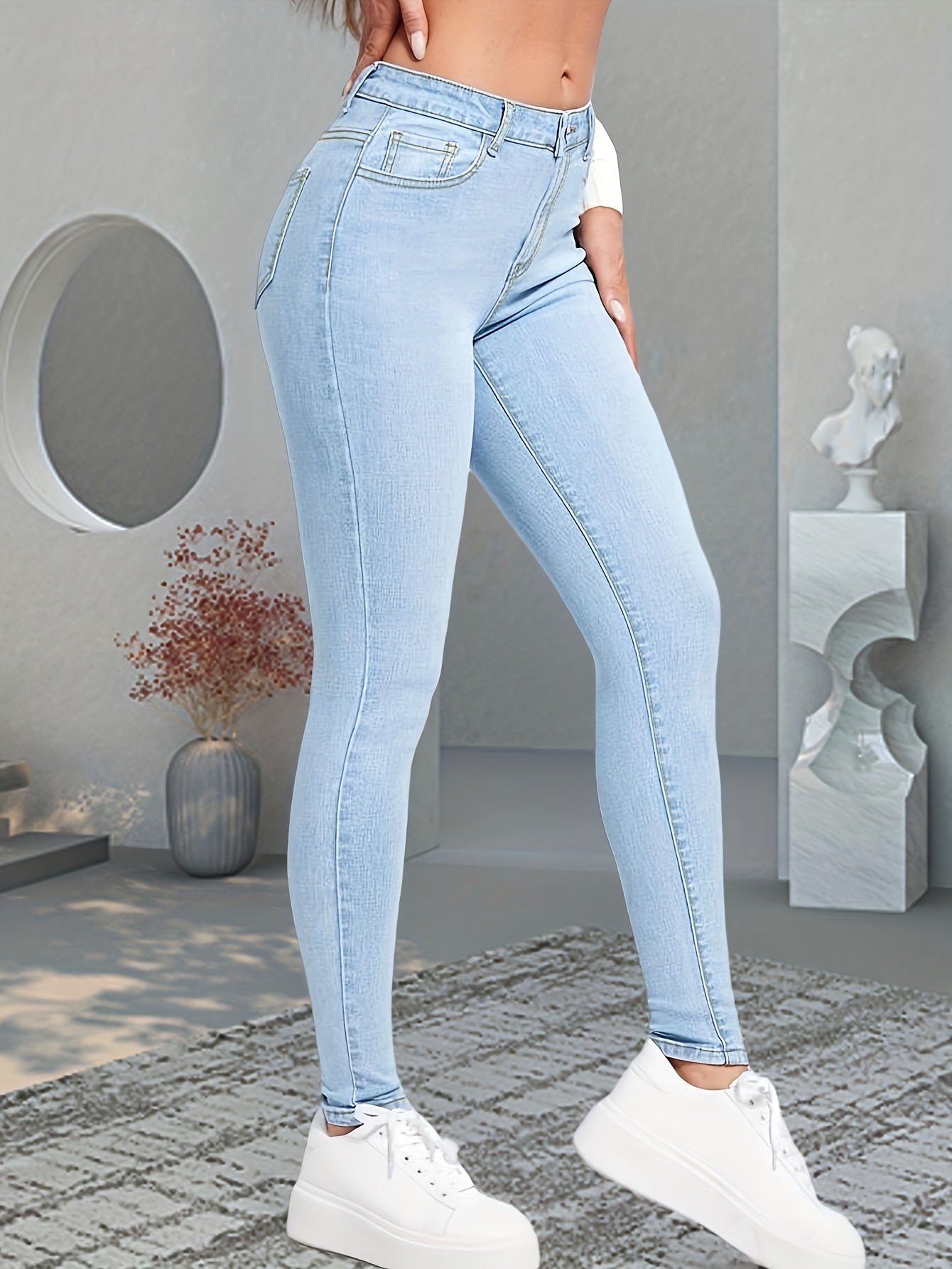 Pantaloni Blu Snellenti