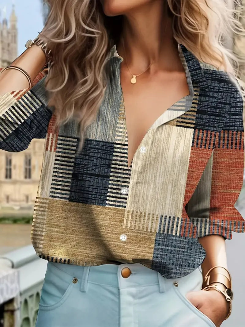 Blusa Color Block Calda-Leggera
