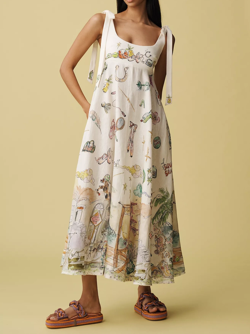 Abito Midi Veste-Pittura