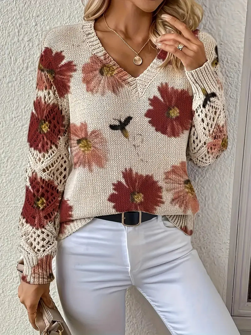 Maglione Floreale Snellente