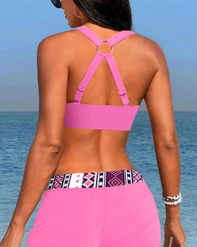 Bikini a Vita Alta Geometrico