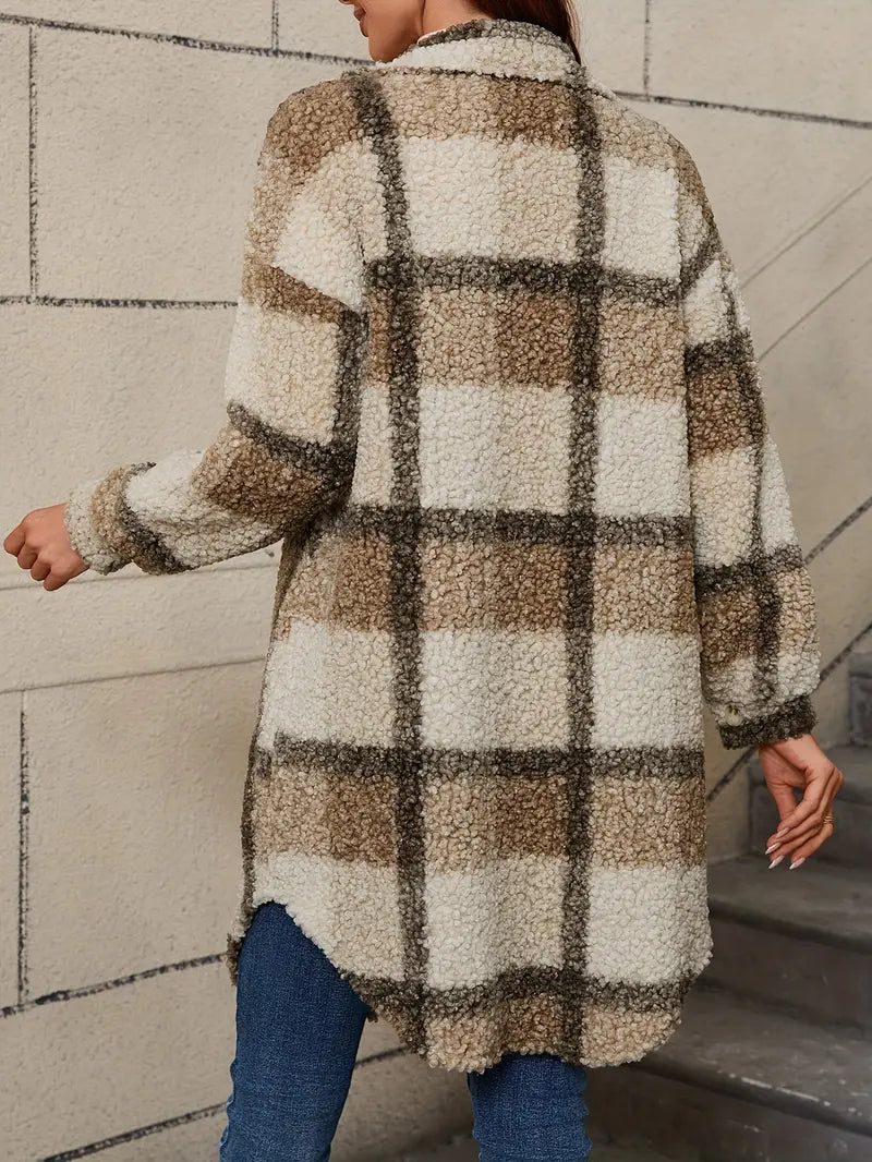 Giacca Lunga Scozzese Anti-Freddo
