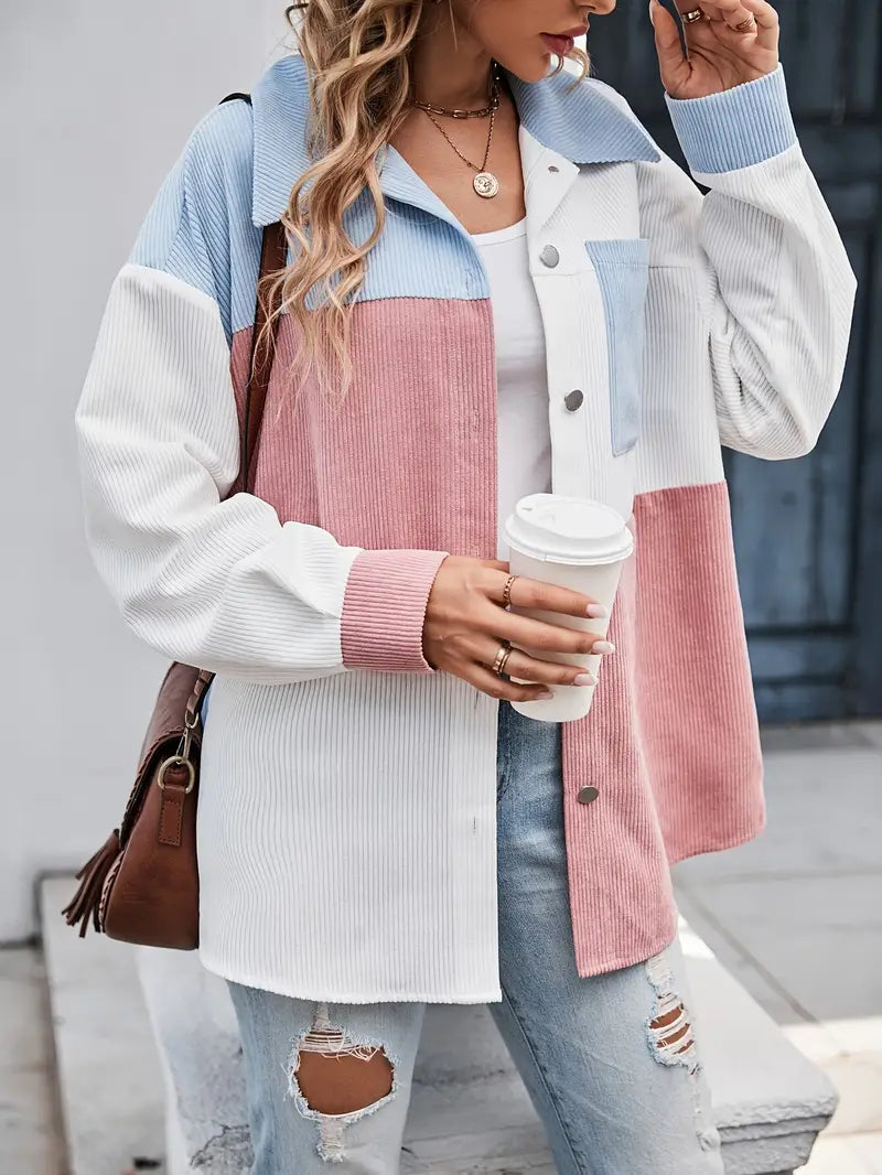 Blusa No-Stiro Color-Block