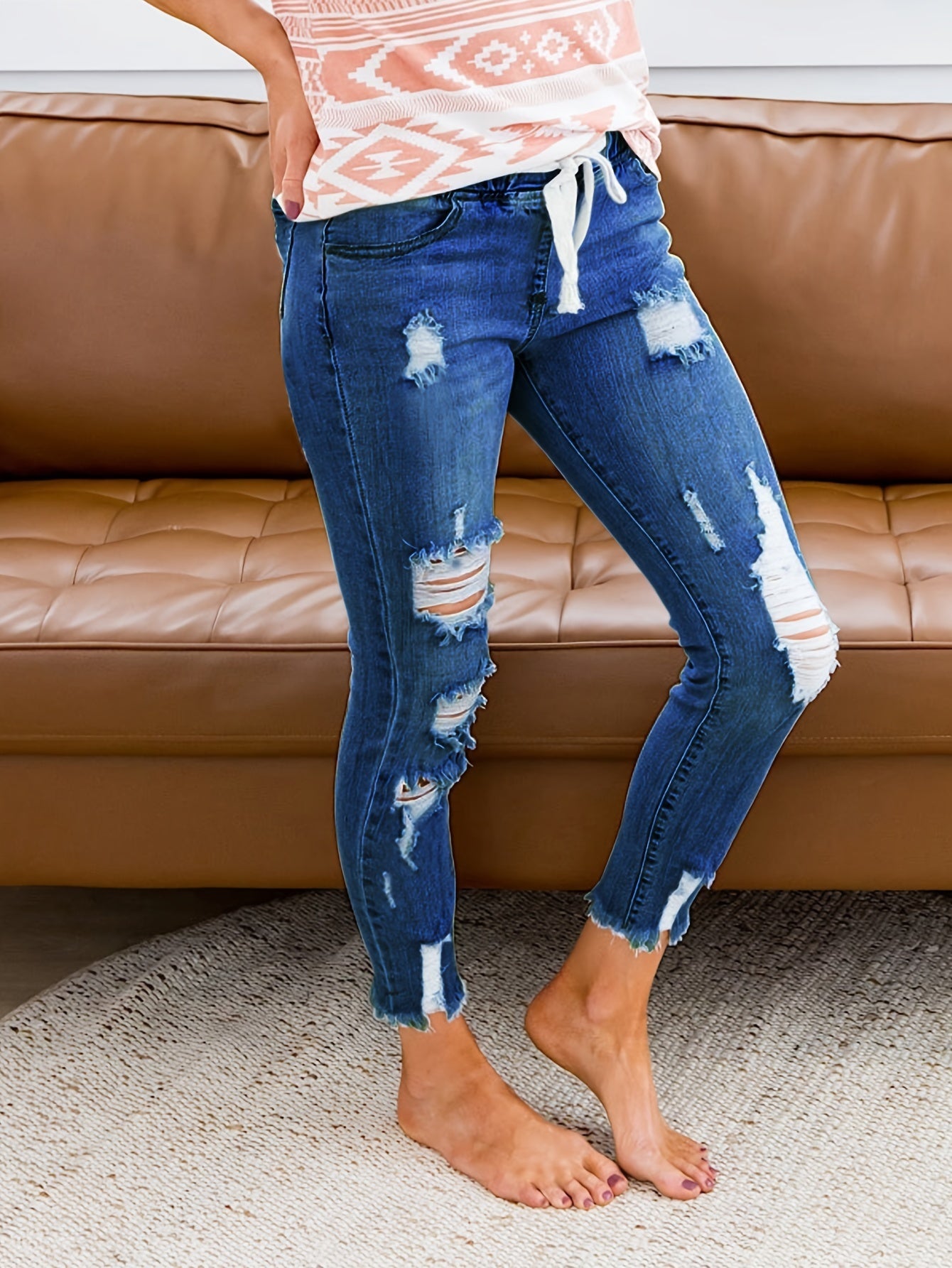 Pantaloni Effetto-Snellente Cammello