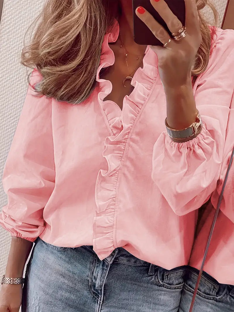 Blusa Scollo V No-Stiro
