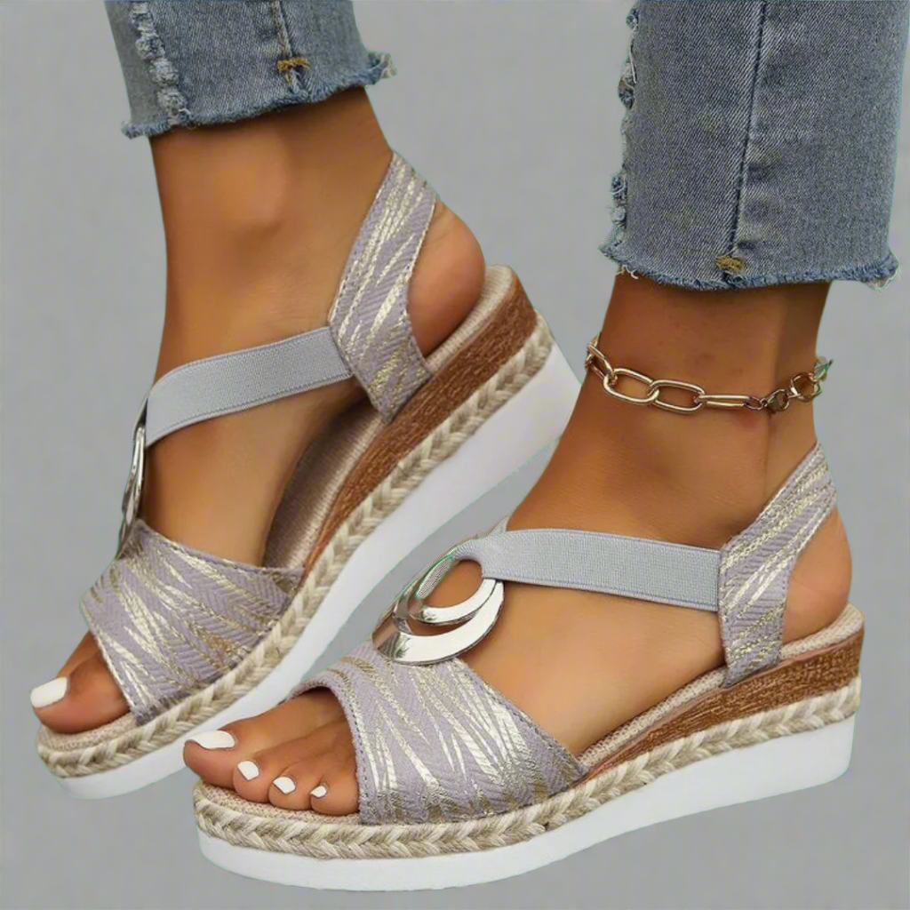 Sandali-Zeppa Comfort Serpente
