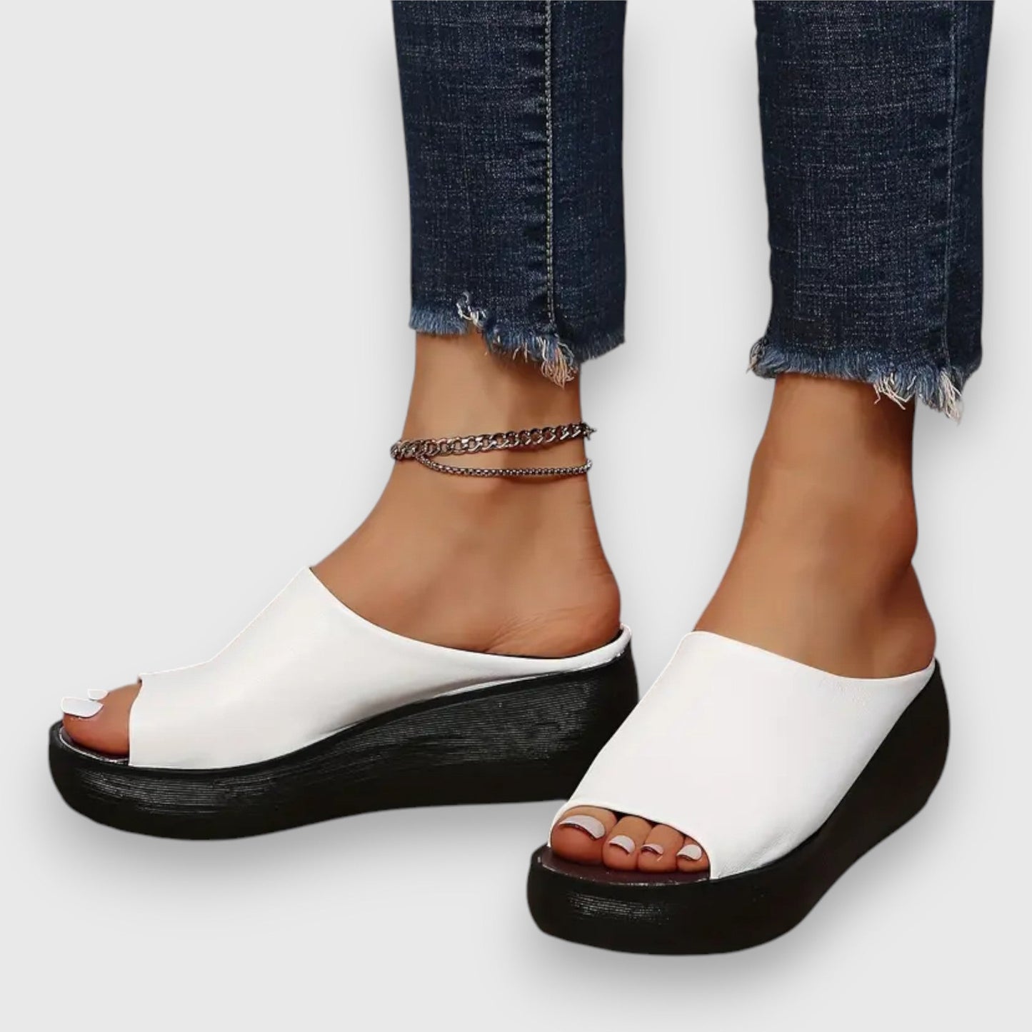 Sandali Comfort Faux-Leder