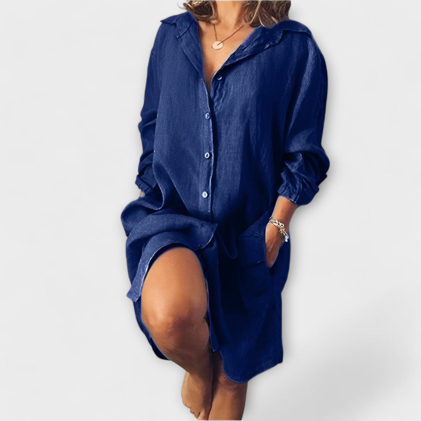 Blusa-Lino Elegante Confortevole