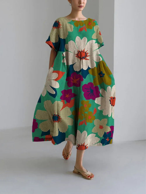 Abito-Midi Floreale Elegante