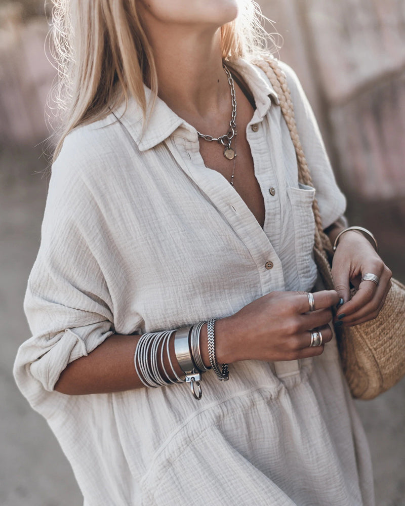 Effortless Chic Flattering Shirt Dress