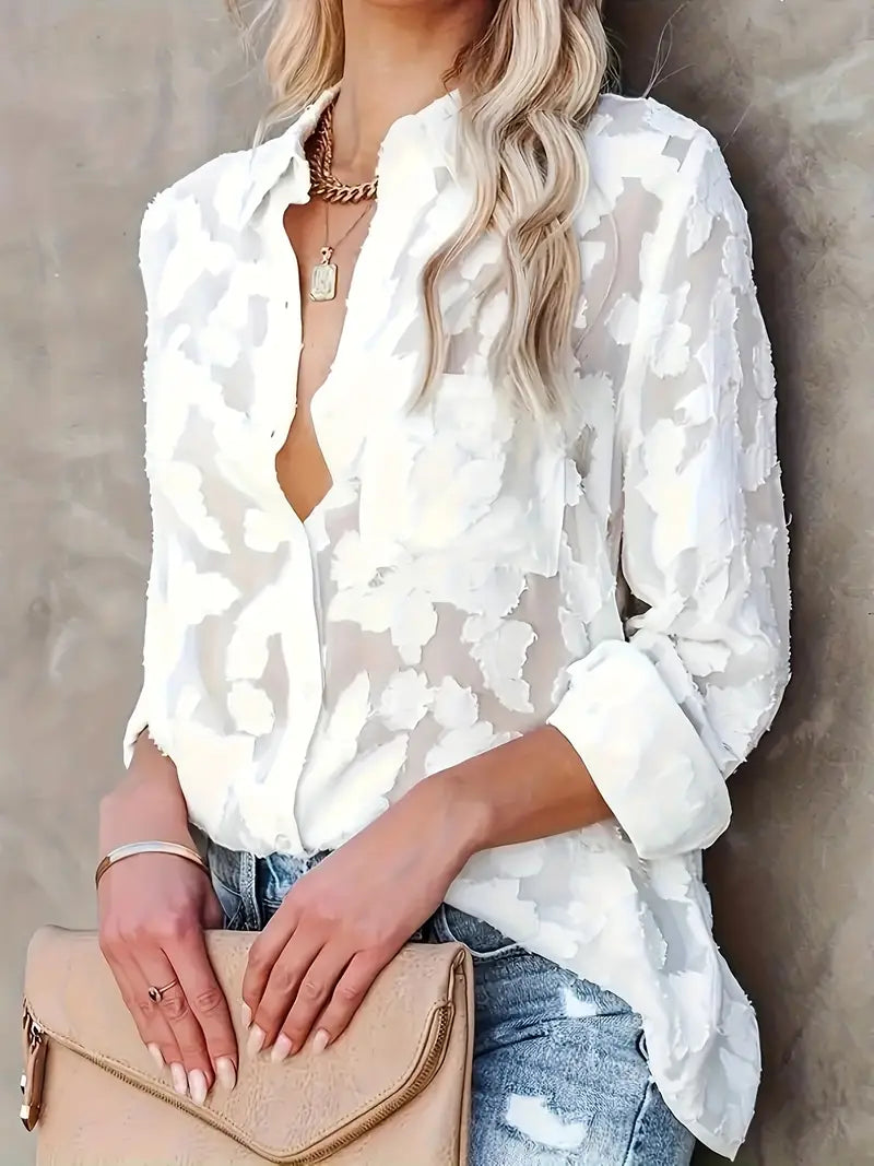 Blusa Floreale Lilla Termo-Leggera
