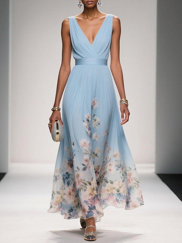 Abito Floreale Leggero Maxi