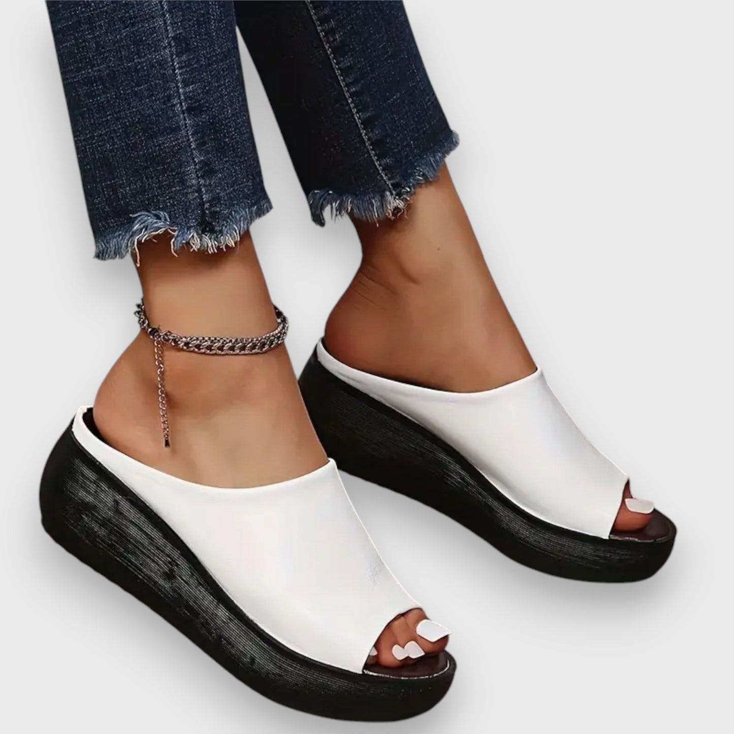 Sandali Comfort Faux-Leder