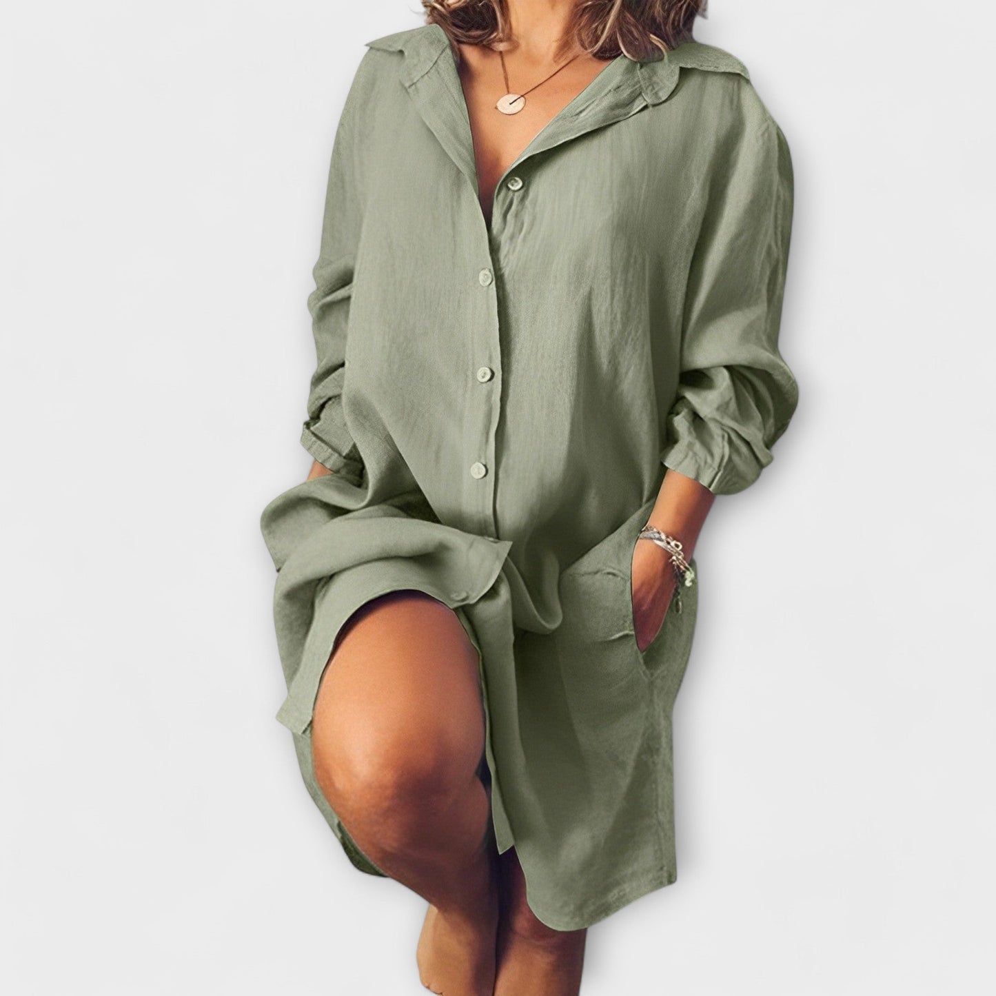 Blusa-Lino Elegante Confortevole