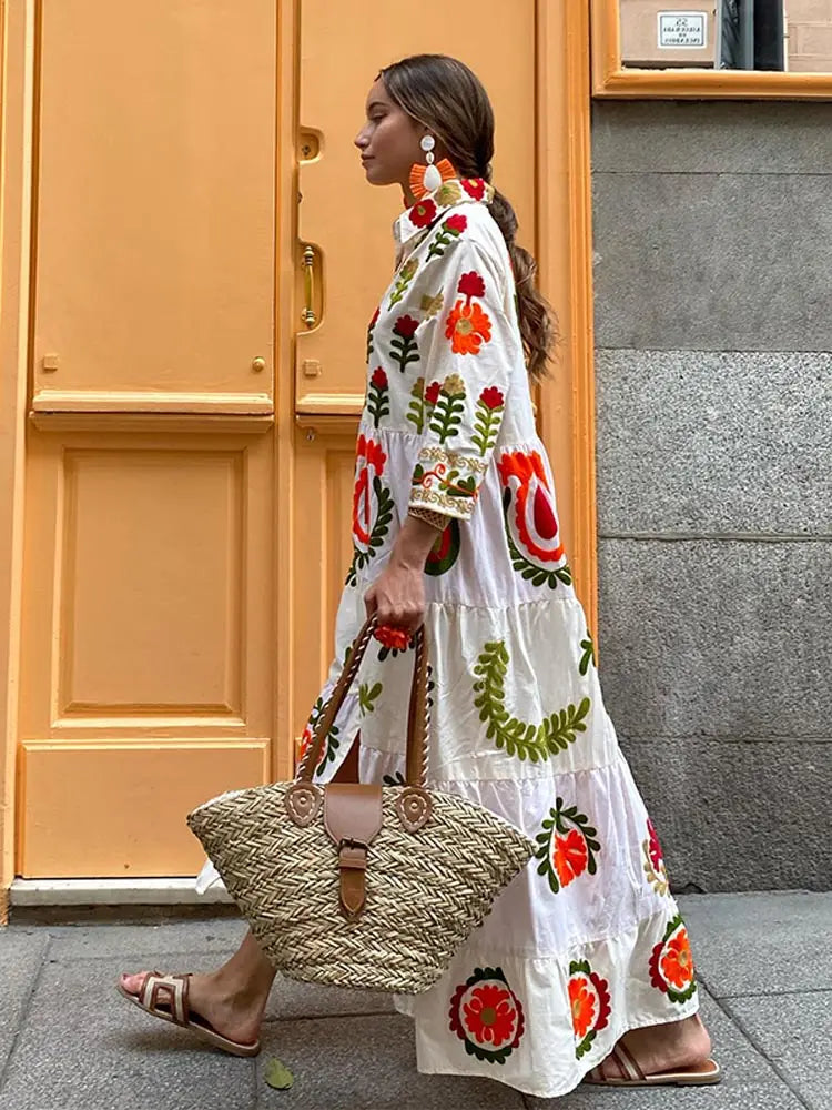 Elegant Patchwork Dress That Flatters