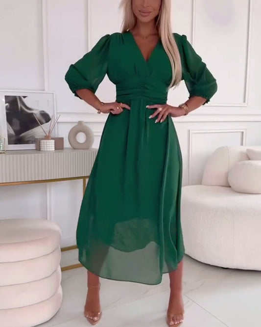 Chiffon Midi Dress for Ageless Elegance