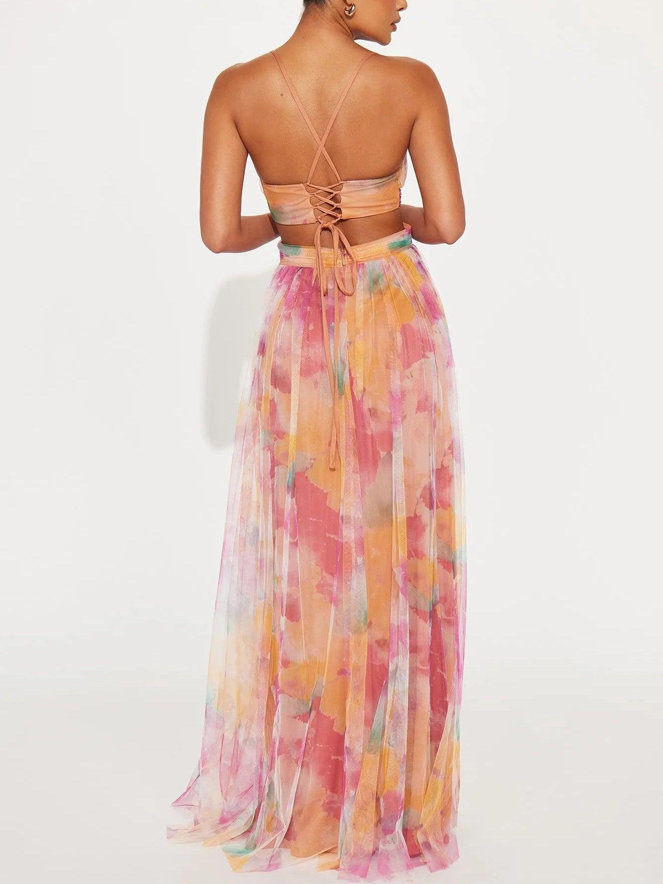 Abito Maxi Floreale Elegante