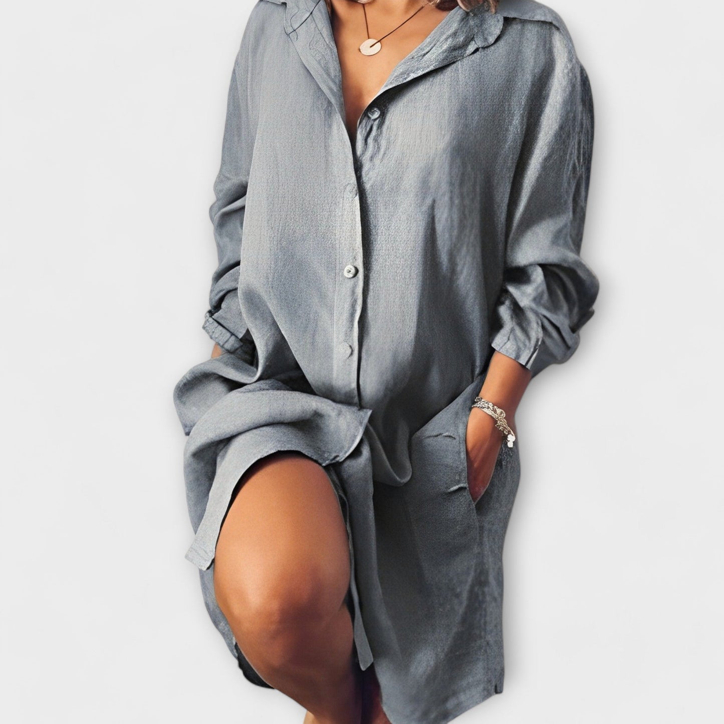 Blusa-Lino Elegante Confortevole