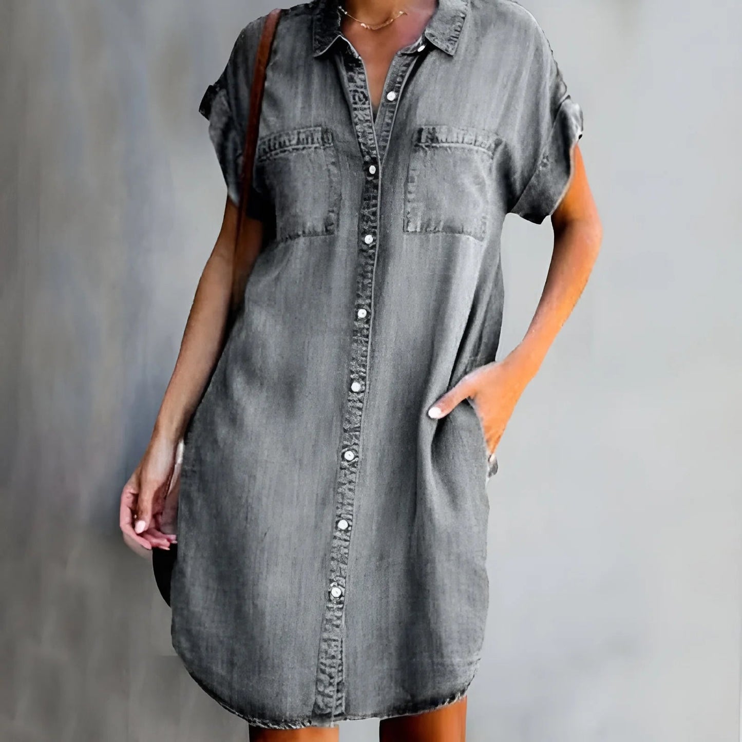 Denim-Luxus Kleid