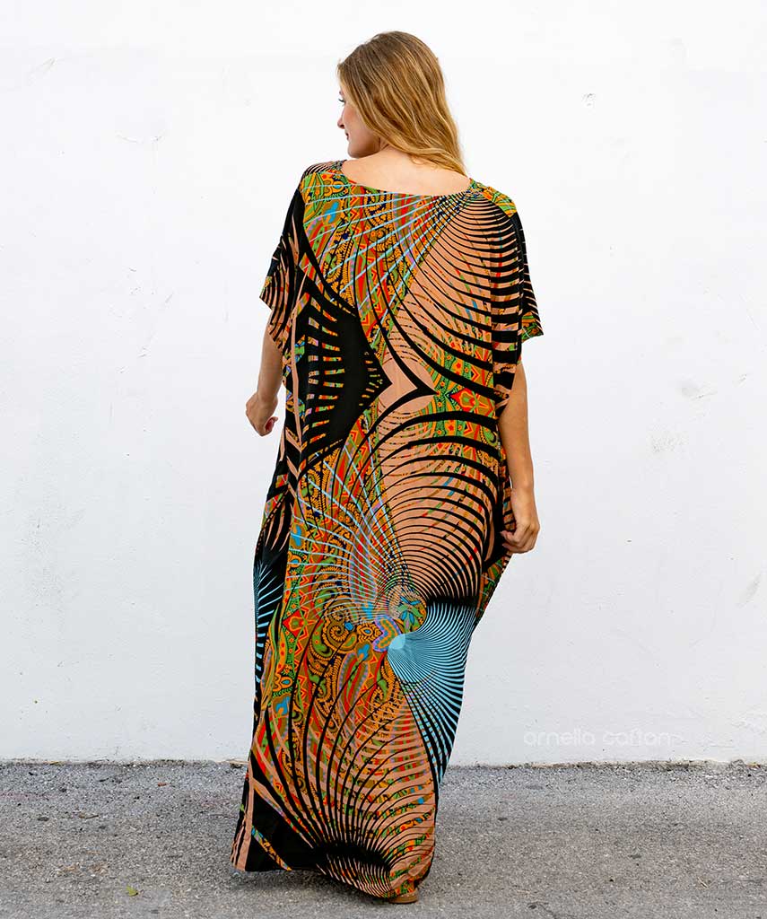 Caftano Elegante con Colori Vibranti